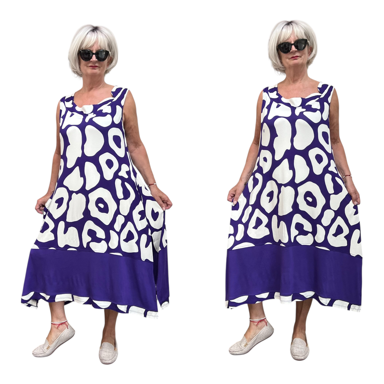 Naveed  oversized viscose jersey A-lijn jurk stretch