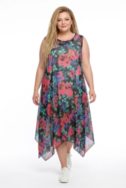 AKH oversized chique chiffon A-lijn  jurk/overjurk /tuniek apart