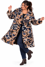 ITALIA MODA zachte wolmix jas/mantel/ stretch /in meerdere kleuren
