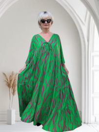Vincenzo Allocca oversized viscose  BOHO A-lijn jurk apart