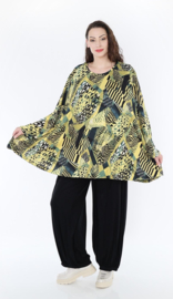 AKH oversized jersey viscose  mix A-lijn tuniek apart  stretch