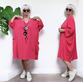 AKH oversized viscose mix  A-lijn tuniek apart stretch