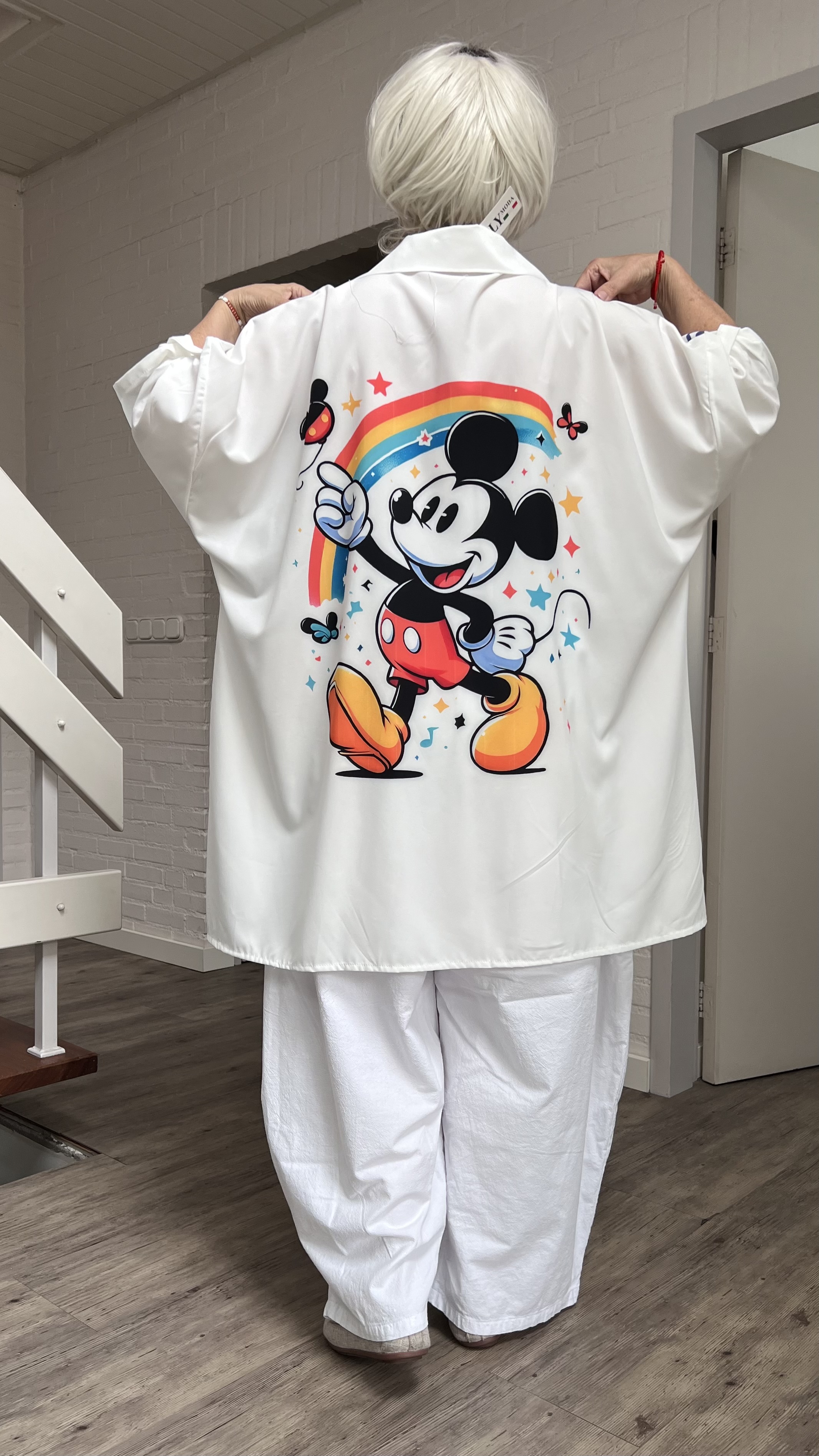 ITALIA oversized viscose blouse/hemd
