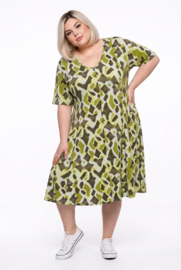 Ophilia viscose A-lijn jurk/ stretch