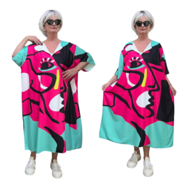 ITALIA MODA oversized visccose zomer jurk apart