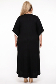 ITALIA MODA viscose jurk/kaftan zwart