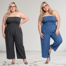 Sissi oversized mousseline katoen jumpsuit/in meerdere kleuren