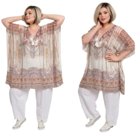 ONE OF A KIND  viscose zomer poncho/tuniek