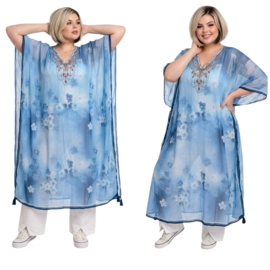 ONE OF A KIND  viscose zomer poncho/tuniek ( extra groot)