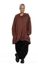 AKH oversized viscose mix jersey A-lijn blazer/vest apart stretch
