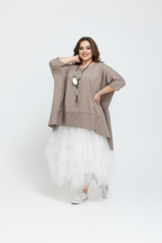 Mercy oversized katoen top stretch /in meerdere kleuren