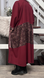 Joulie Collection oversized viscose A-lijn jurk met zakken apart stretch  (extra groot)