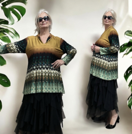 Ophilia viscose A-lijn tuniek  stretch