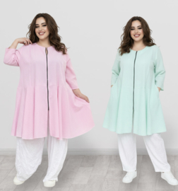 AKH  katoen  A-lijn vest/tuniek/blazer /in meerdere kleuren