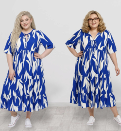 Vincenzo Allocca oversized viscose  BOHO A-lijn jurk apart