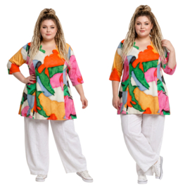 Ophilia viscose A-lijn tuniek  met aparte decolleté stretch