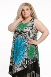 UNIDIVA viscose A-lijn zomer jurk apart/in meerdere kleuren