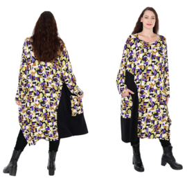AKH oversized jersey viscose A-lijn jurk/tuniek apart stretch