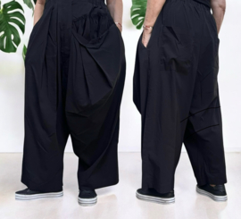 dYb oversized viscose broek zwart apart  stretch