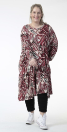 AKH oversized viscose mix A-lijn jurk apart stretch