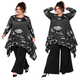 New Jersey viscose jersey A-lijn tuniek met col stretch