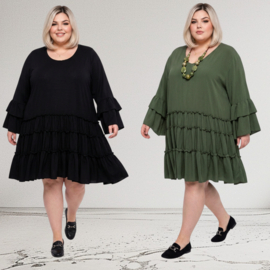 ITALIA Moda oversized viscose A-lijn jurk/tuniek stretch /in meerdere kleuren