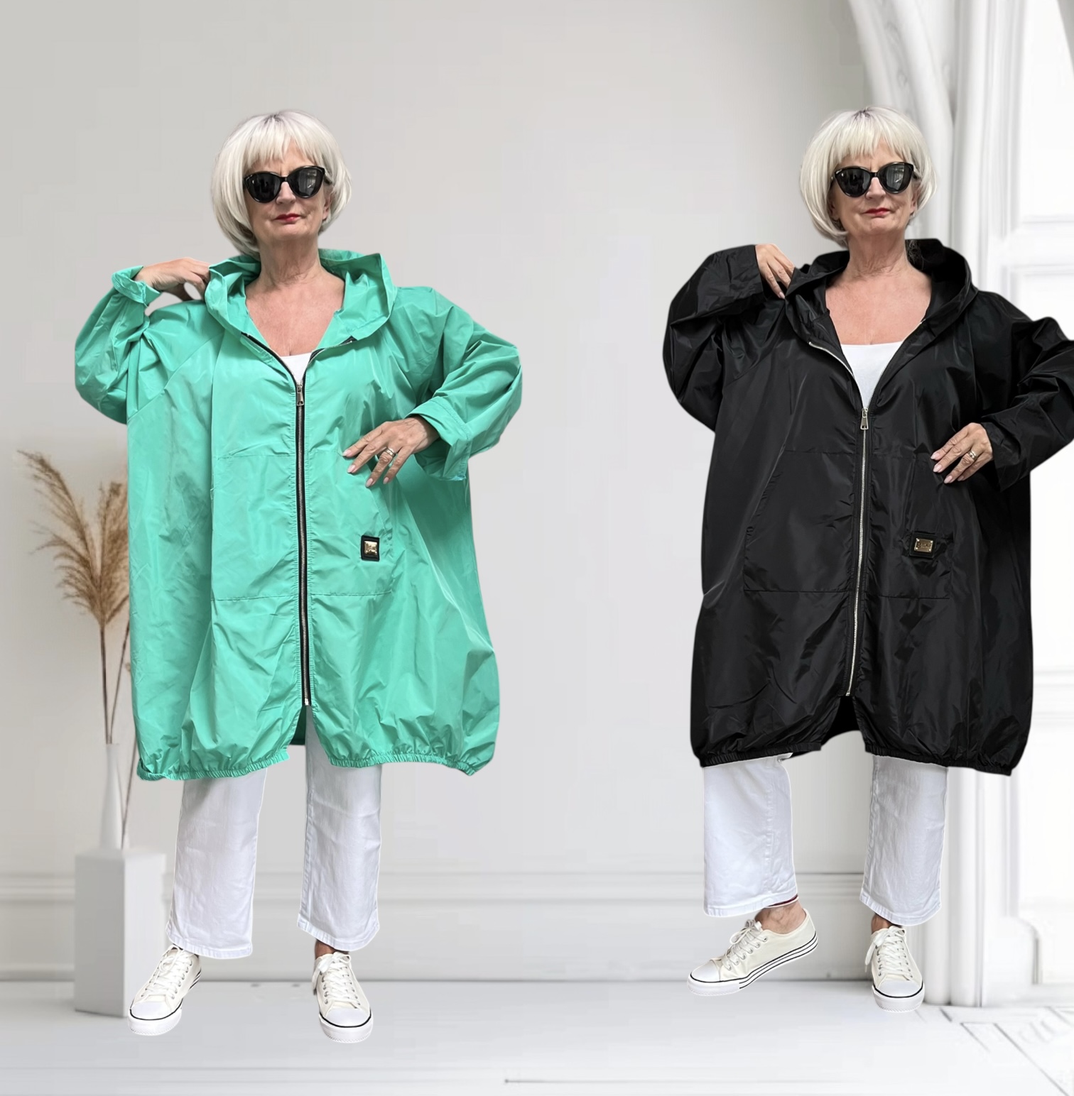 SERANO oversized  tussenjas  waterbestendig met ritssluiting en capuchon /in meerdere kleuren