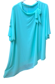 ITALIA MODA oversized viscose mix A-lijn tuniek met strik gevoerd /meerdere kleuren
