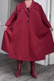 ITALIA MODA katoen mix A-lijn blazer/jas apart stretch
