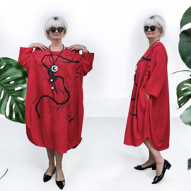Zedd Plus oversized viscose jurk met zakken apart
