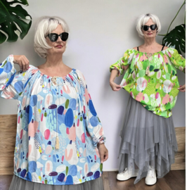 ITALIA oversized viscose spaanse blouse /in meerdere kleuren