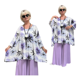 AKH oversized viscose A-lijn tuniek/top apart stretch
