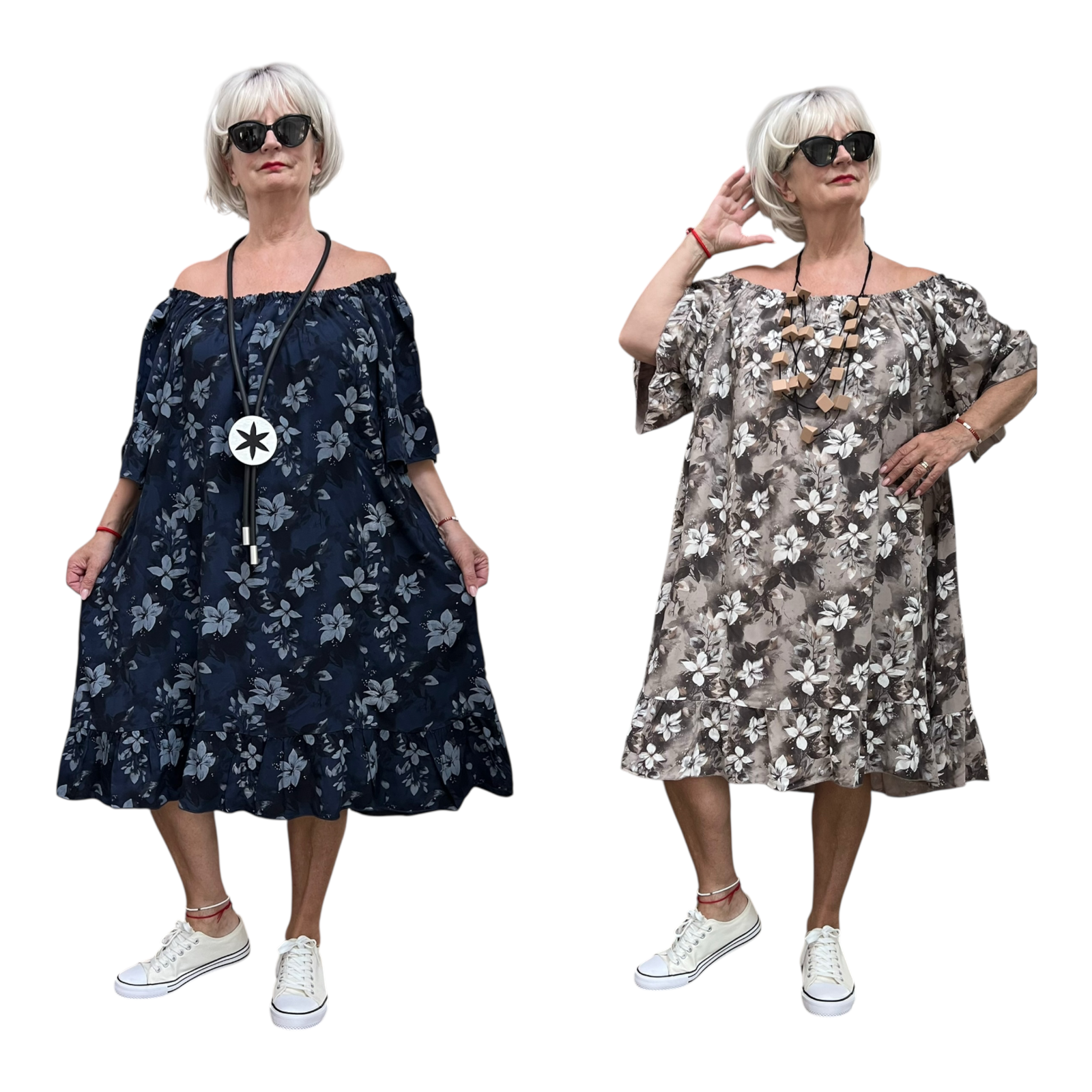 ITALIA oversized viscose A-lijn zomer jurk/in meerdere kleuren