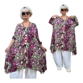 AKH oversized viscose A-lijn tuniek apart  stretch