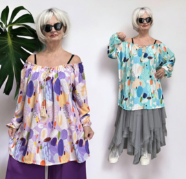 ITALIA oversized viscose spaanse blouse /in meerdere kleuren