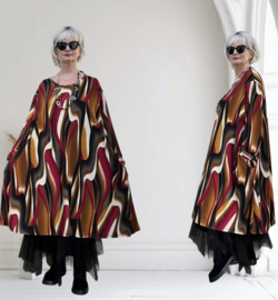 AKH viscose oversized A-lijn jurk met zakken apart stretch