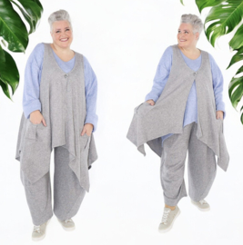 AKH A-lijn mouwloze vest stretch