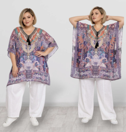 ONE OF A KIND  viscose zomer poncho/tuniek