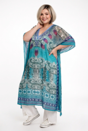 ONE OF A KIND  viscose zomer poncho/tuniek ( extra groot)