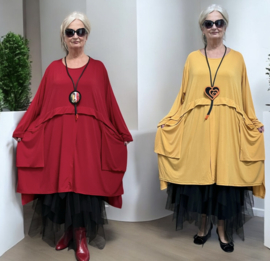 Haniya viscose mix A-lijn tuniek  stretch /in meerdere kleuren