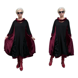Vincenzo Allocca oversized katoen ballonjurk van een mix van fluweel en tule apart
