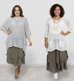 Moonshine katoen A-lijn tuniek stretch / in meerdere kleuren