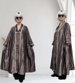 Ellen oversized A-lijn Taft blazer/jas/vest met zakken apart