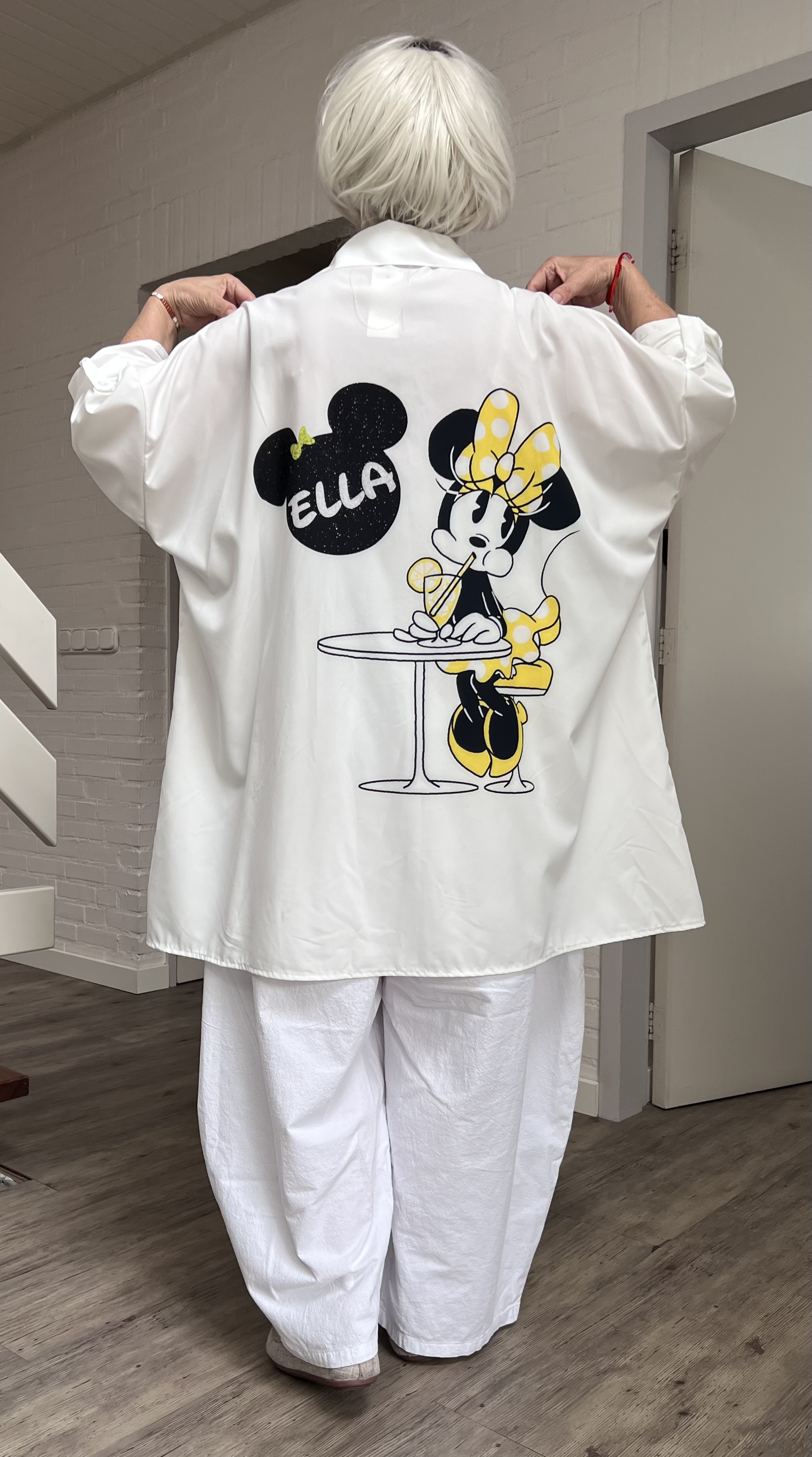 ITALIA oversized viscose blouse/hemd
