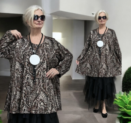 Naveed oversized viscose jersey top stretch