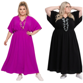 LaCasa Moda oversized viscose A-lijn jurk / in meerdere kleuren