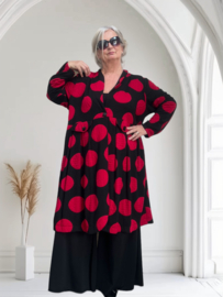 New Jersey  viscose A-lijn vest/blazer met zakken stretch