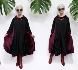 Vincenzo Allocca oversized katoen ballonjurk van een mix van fluweel en tule apart