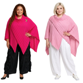 Italia Moda oversized gebreide top/poncho stretch/in meerdere kleuren