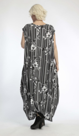 AKH oversized chique viscose  A-lijn  jurk apart/niet doorschijnend